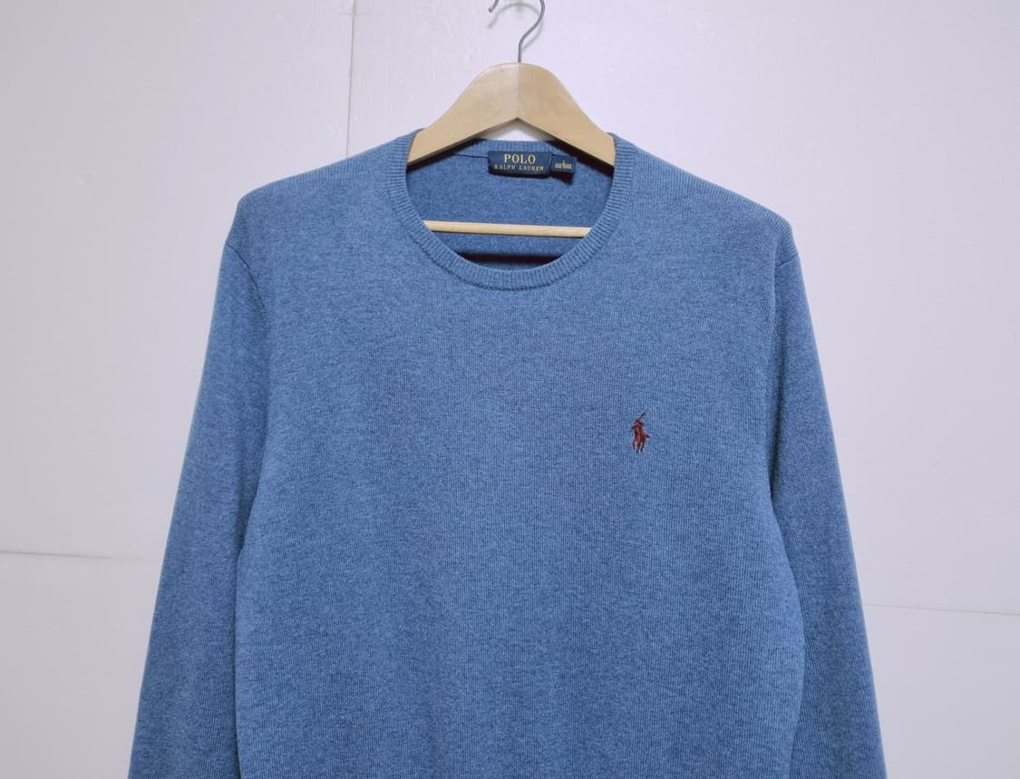 남성 폴로 POLO wool 울 모 100% 긴팔 라운드 니트 스웨터 상품이미지3