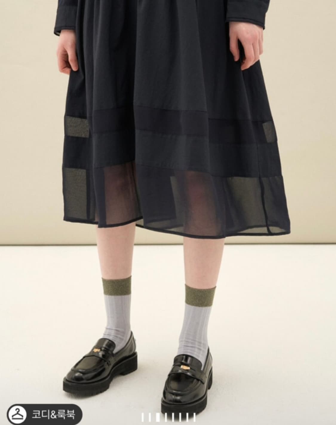 SJSJ 벨티드 세일러 셔링 원피스 55사이즈 상품이미지2