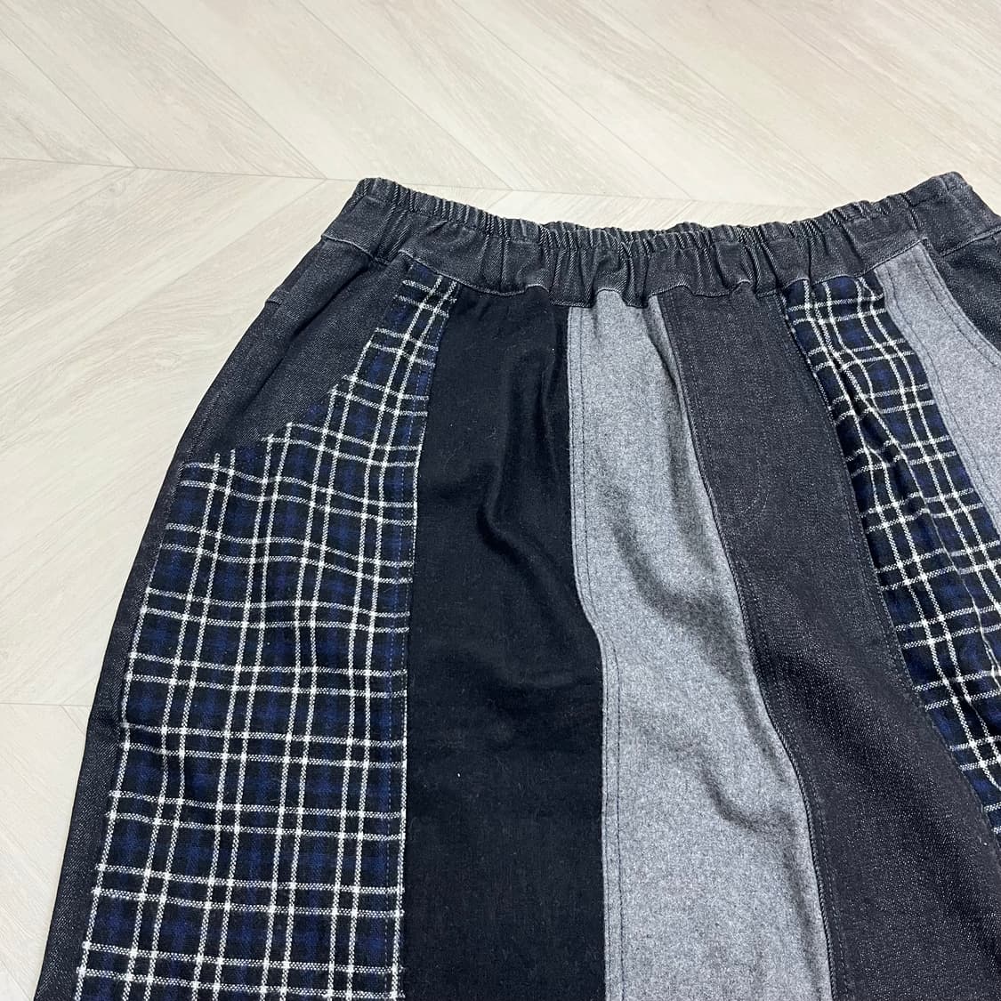 일본빈티지 모리걸 패치워크롱스커트 상품이미지3