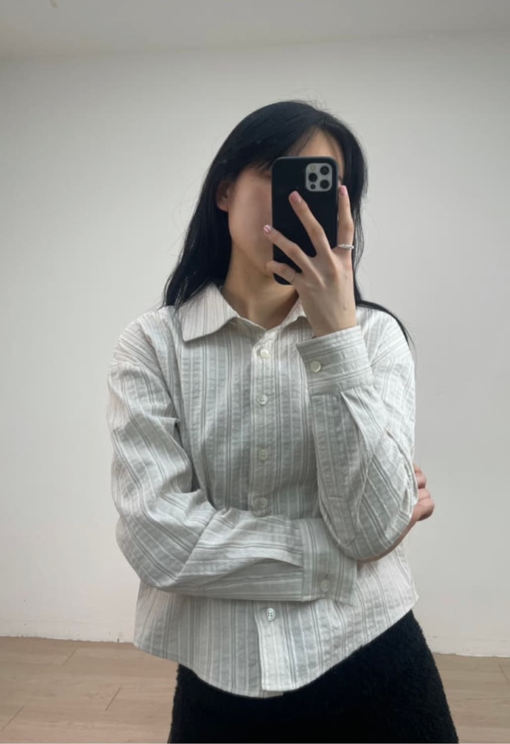 라인 스트라이프 셔츠 상품이미지1