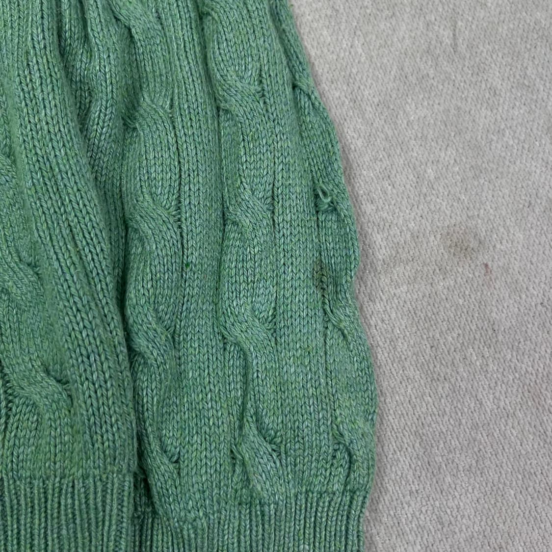 100 폴로 랄프로렌 꽈배기 반집업 니트 상품이미지5