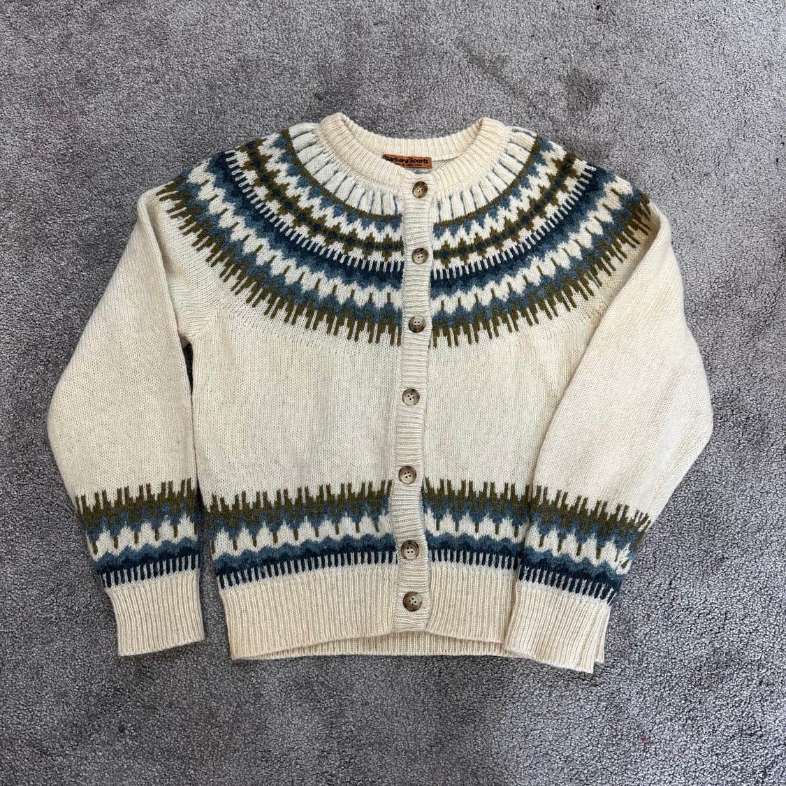 빈티지 모리걸 노르딕 울 니트 가디건S-M 상품이미지1