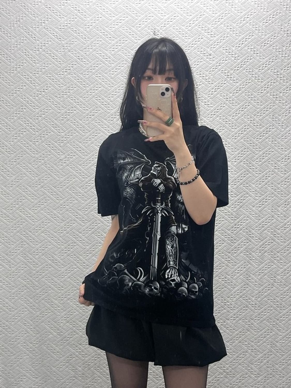 마이클스 빈티지 스트릿 펑크 데빌 엑스칼리버 반팔티 M C11932 상품이미지1