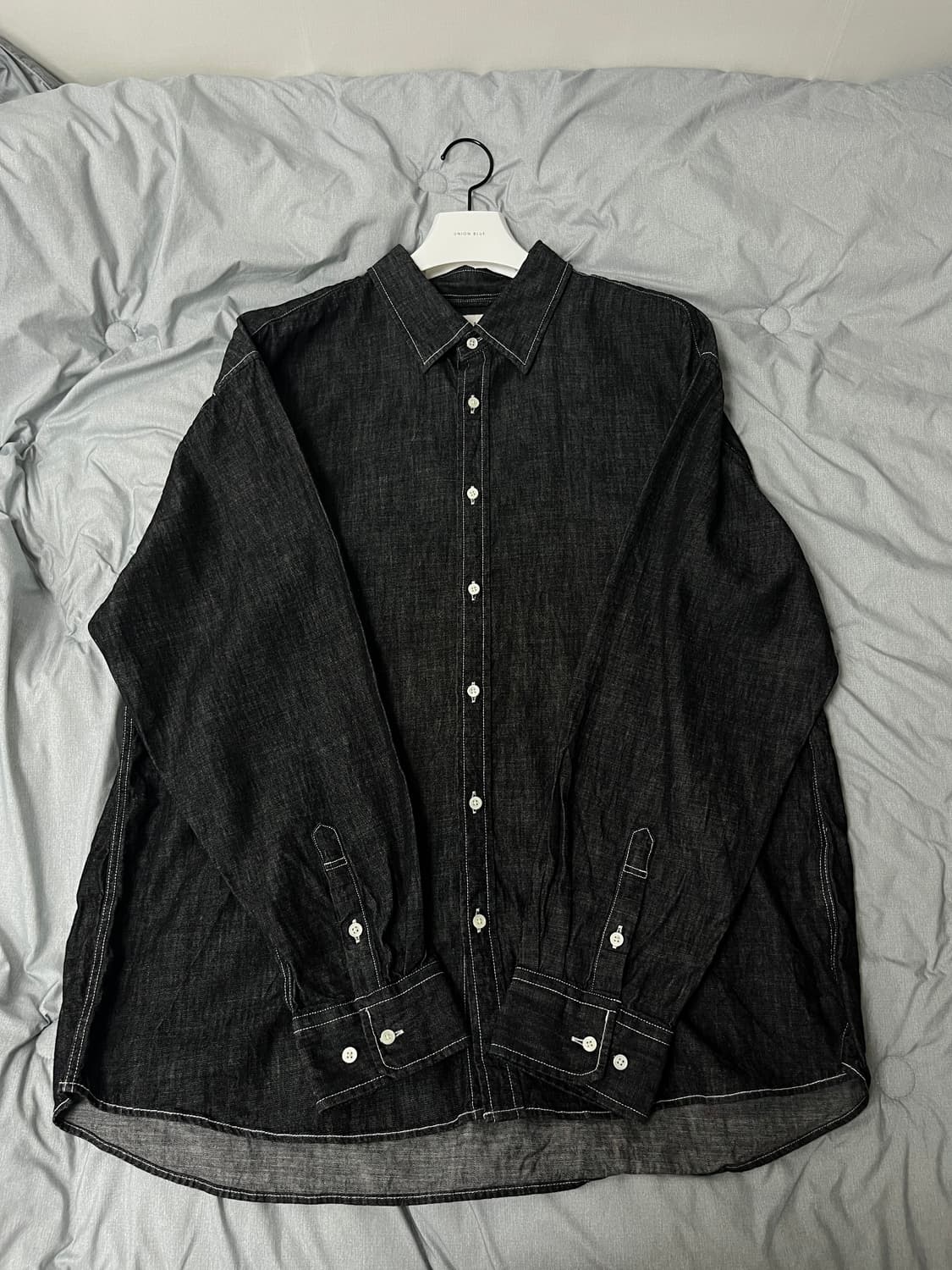 유니온블루 / 런드리 데님 셔츠 블랙 / XL 상품이미지1