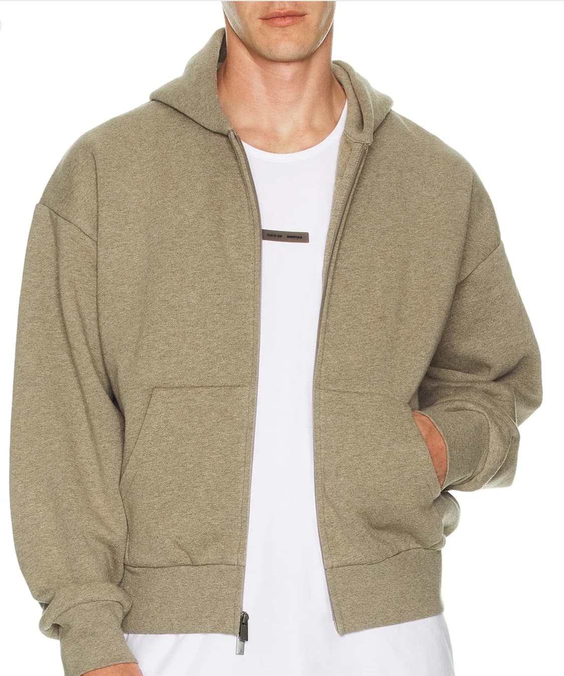 피어오브갓 에센셜 후드 집업 카키베이지(L/미사용) 상품이미지4