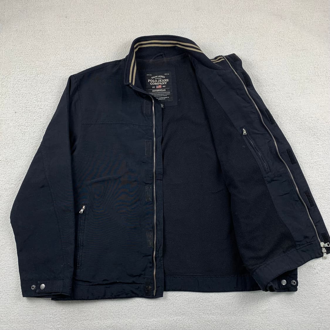 폴로 진스 자수로고 나일론쉘 2way 집업 자켓 블랙 상품이미지7