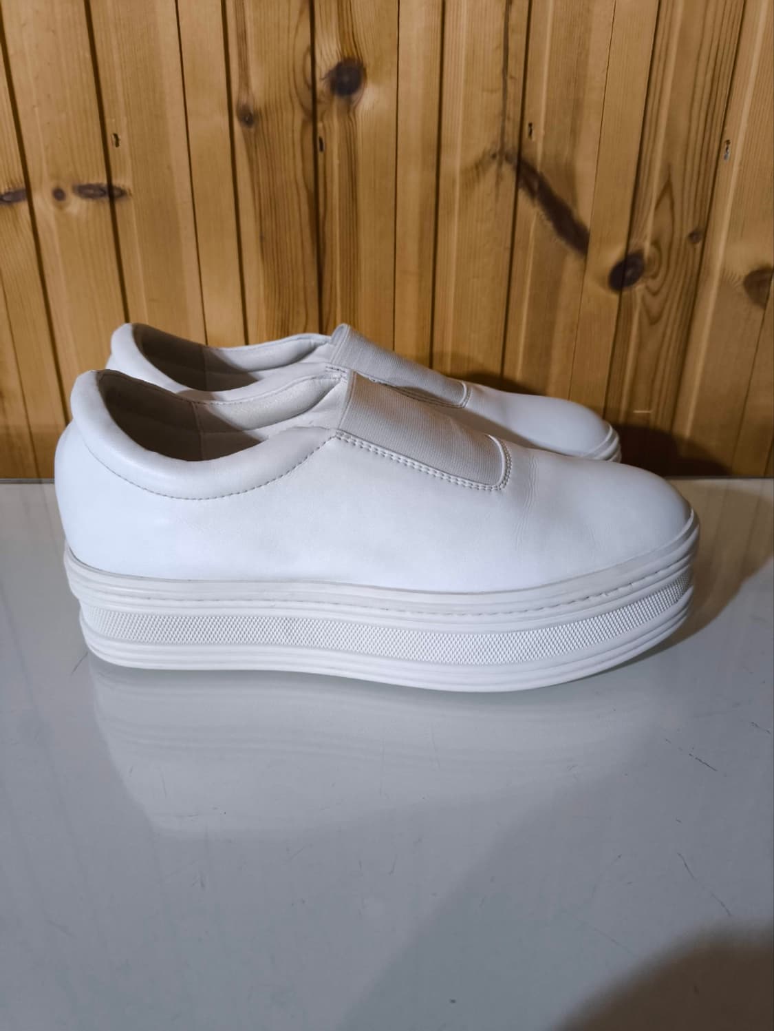 235mm 강자매 강시스터 소가죽 플랫폼 스니커즈 상품이미지1