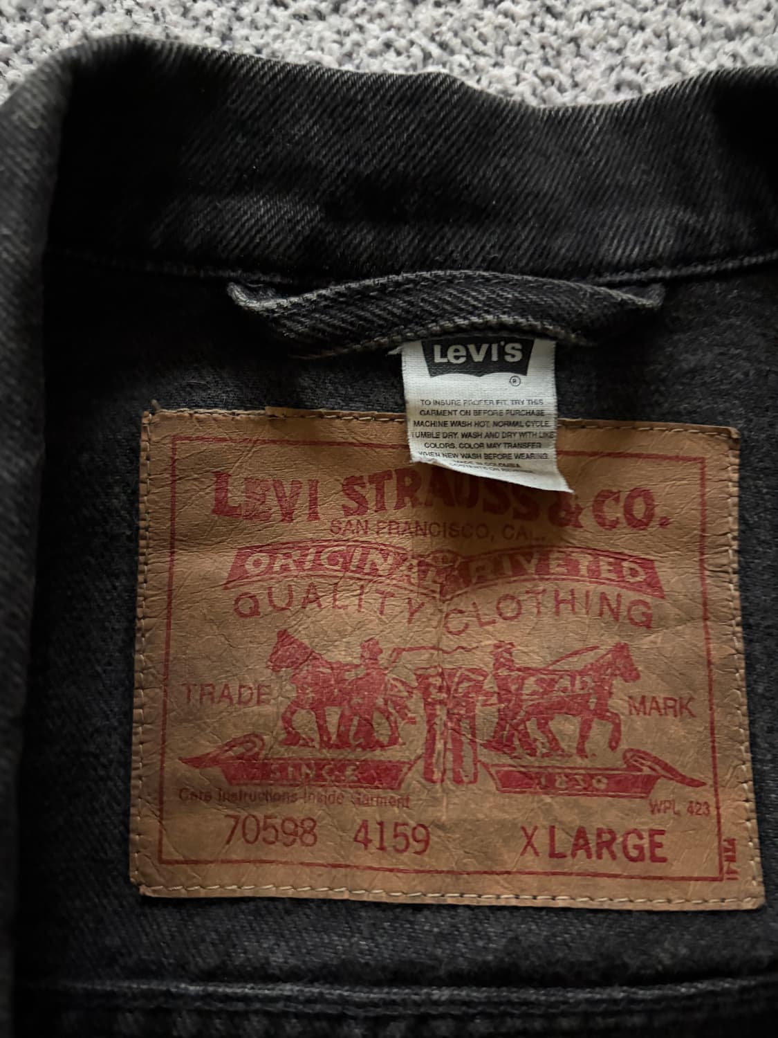 90s 리바이스 70598 4159 블랙 XL 상품이미지2