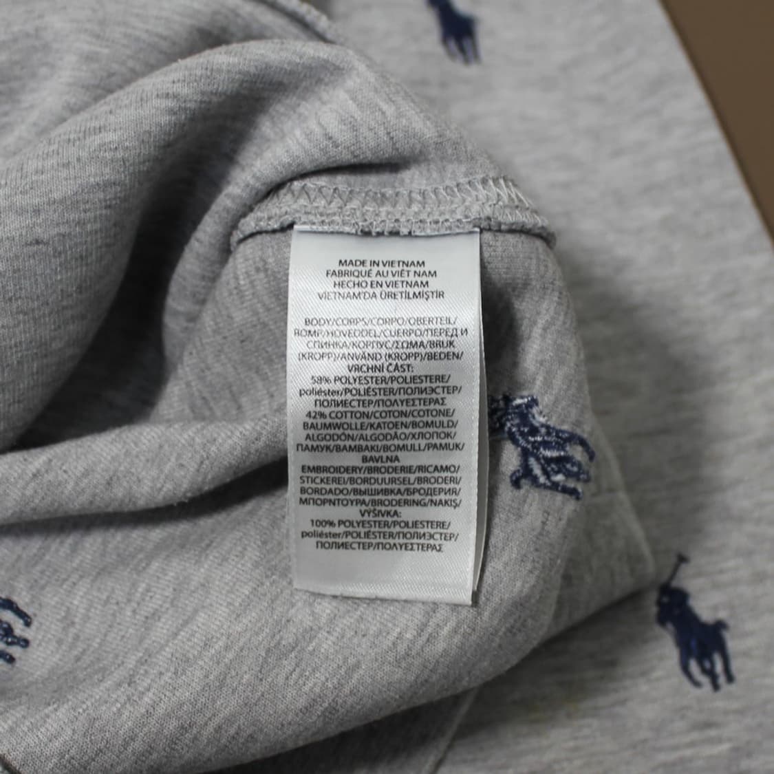 Polo 폴로 랄프로렌 QR신형 올오버 포니 지수 그레이 맨투맨 상품이미지5