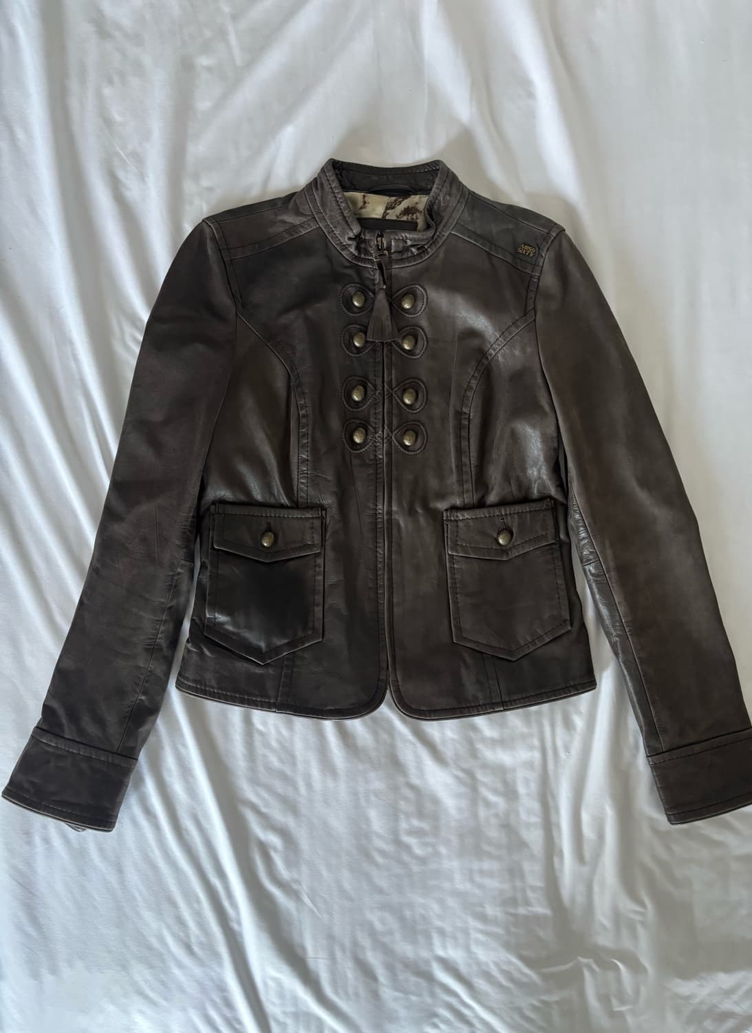 Miss sixty 브라운 리얼 레더 나폴레옹 자켓 상품이미지1