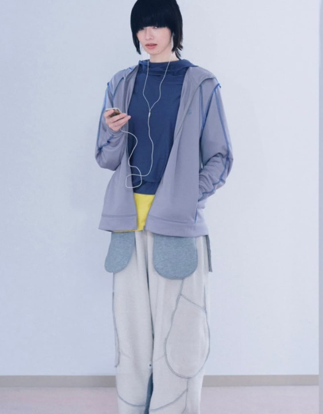 산산기어 25SS 후드집업 산산기어 X 고마츠나나 상품이미지1