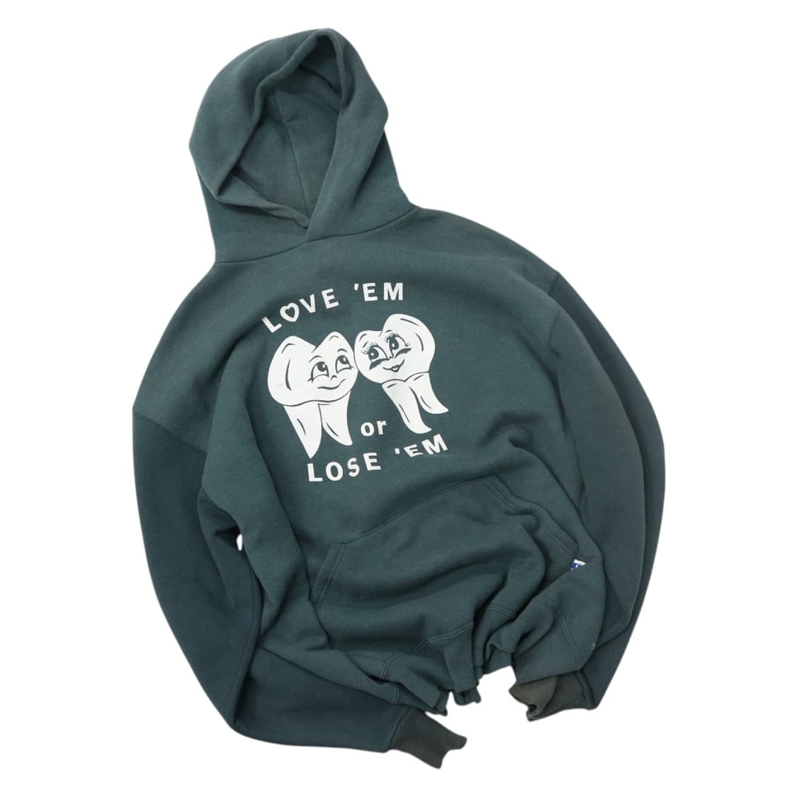 러셀 90s 빈티지 "Love 'Em" 치아 그래픽 후드티 (L) 상품이미지1