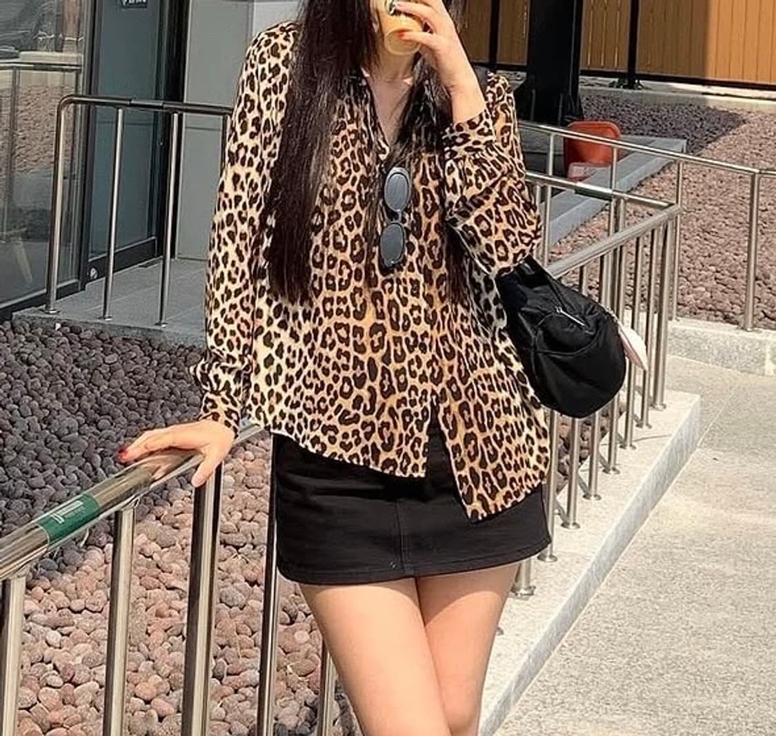 (반택포) H&M 레오파드 셔츠  상품이미지1