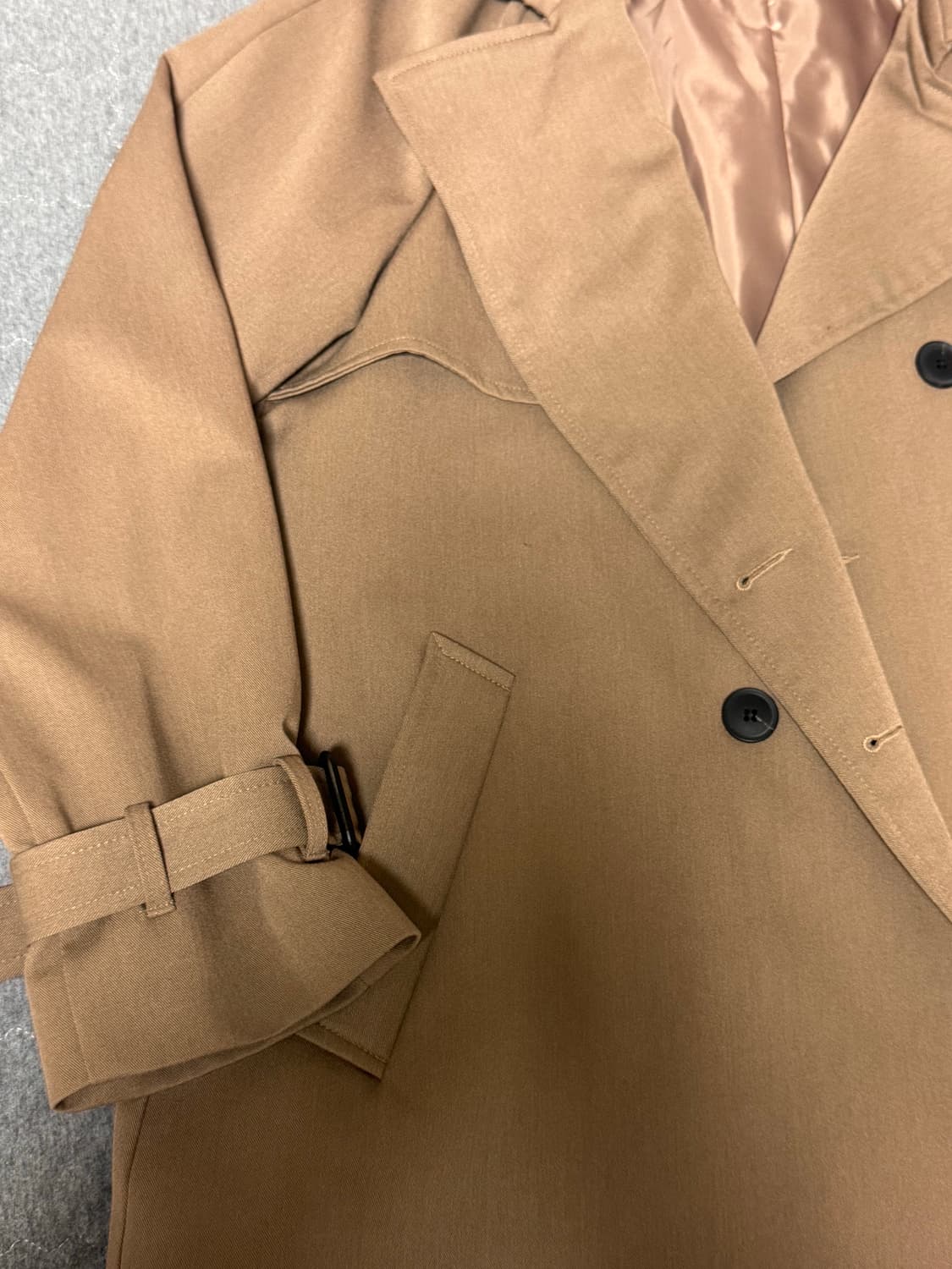 어텀커킨 코코아 숏트렌치코트 상품이미지9