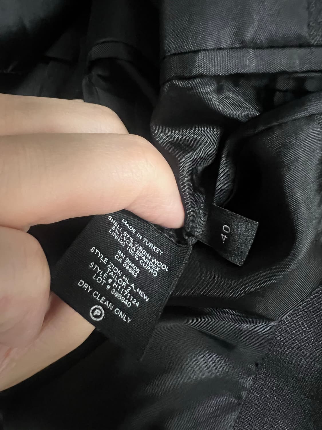 띠어리 뉴테일러 수트 셋업 정장 다크차콜 40 32 상품이미지7