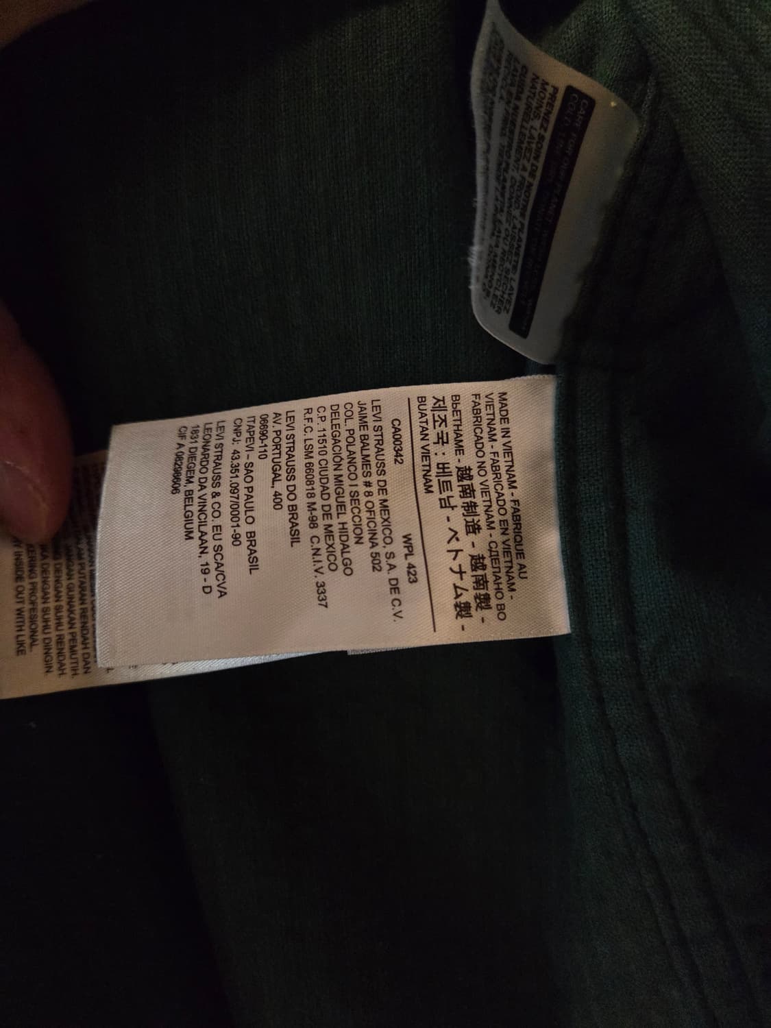 리바이스 코듀로이 셔츠 딥그린 L 상품이미지5