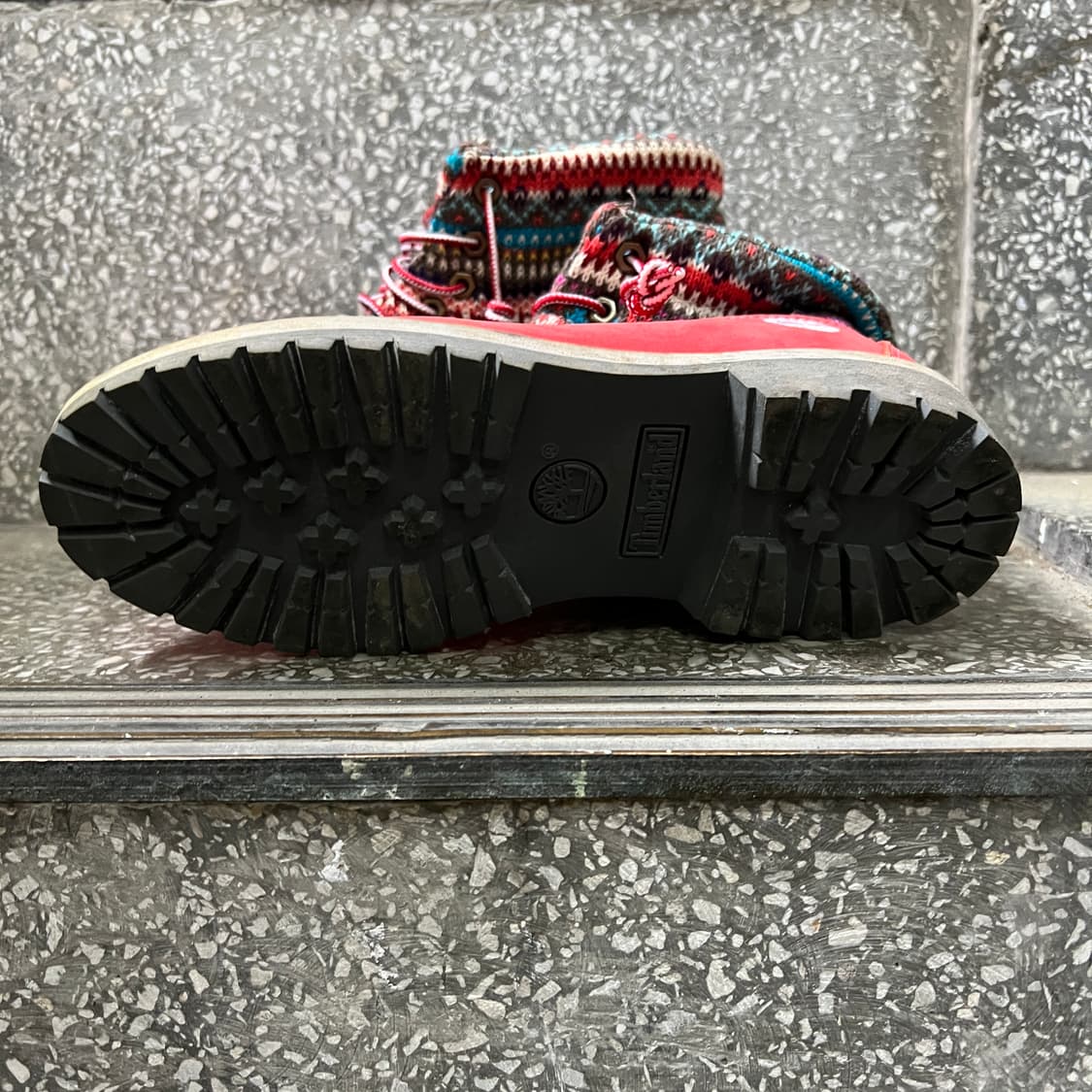 팀버랜드 아즈텍 패턴 핑크 롤탑 부츠 상품이미지9