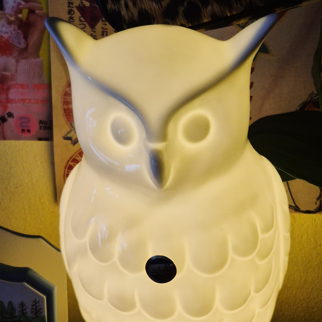 90s 이사벨레 올빼미 포셀린 아트 탁상 조명 상품이미지9
