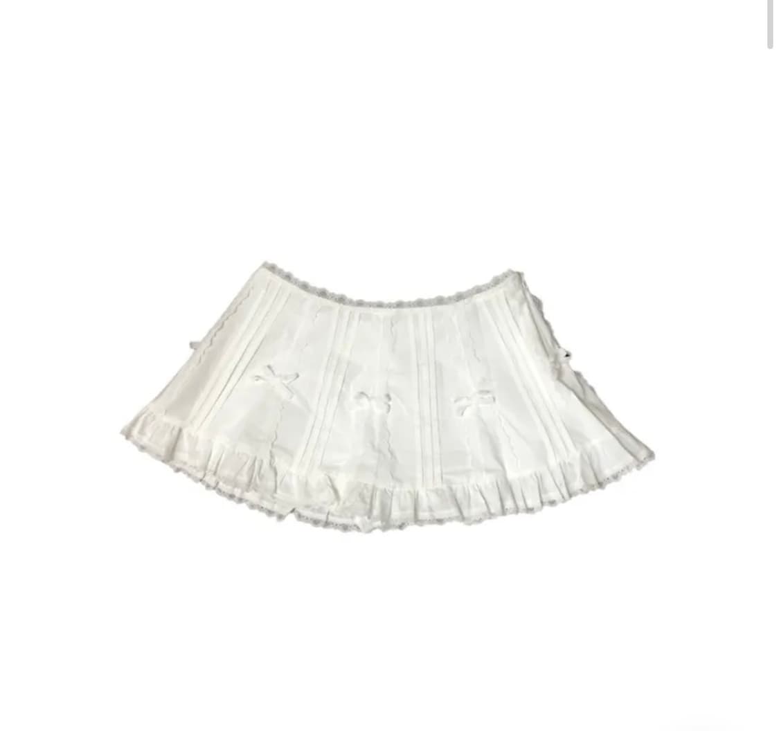 ribbon white skirt 상품이미지2