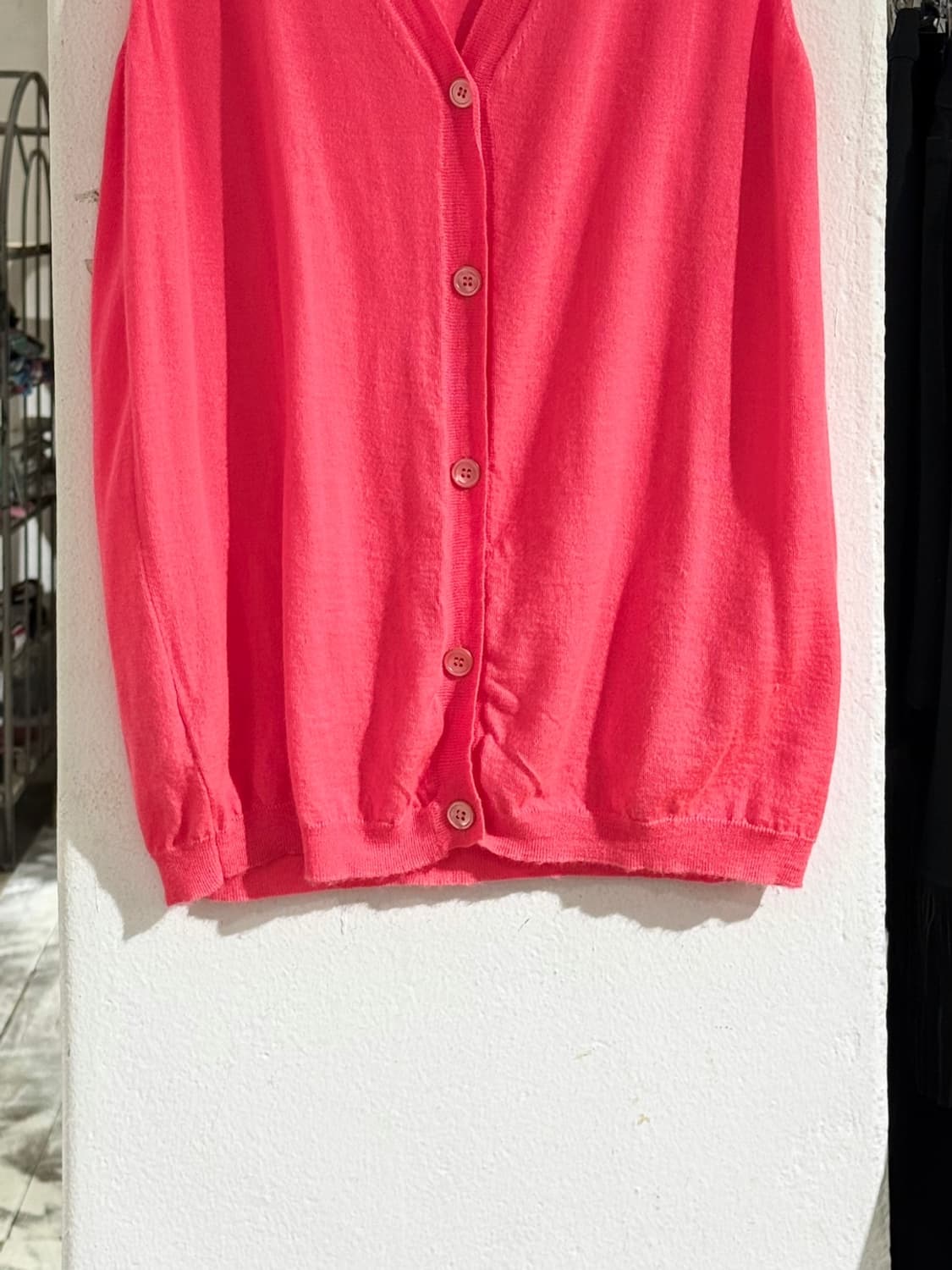 마르니 코랄핑크 브이넥 니트 베스트 상품이미지5