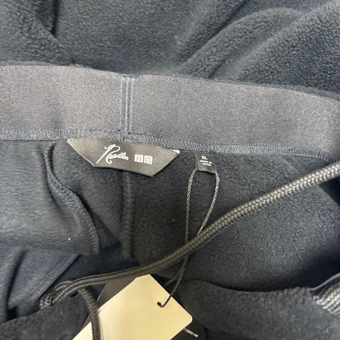 [XL] 니들스 x 유니클로 플리스 와이드 팬츠 블랙 상품이미지6