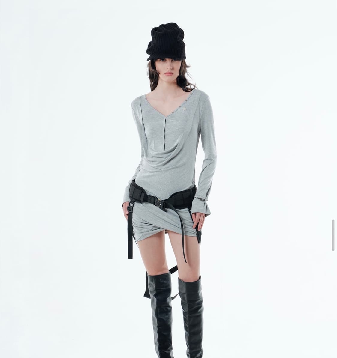 2000아카이브스 드레이프 헨리 드레스 상품이미지4