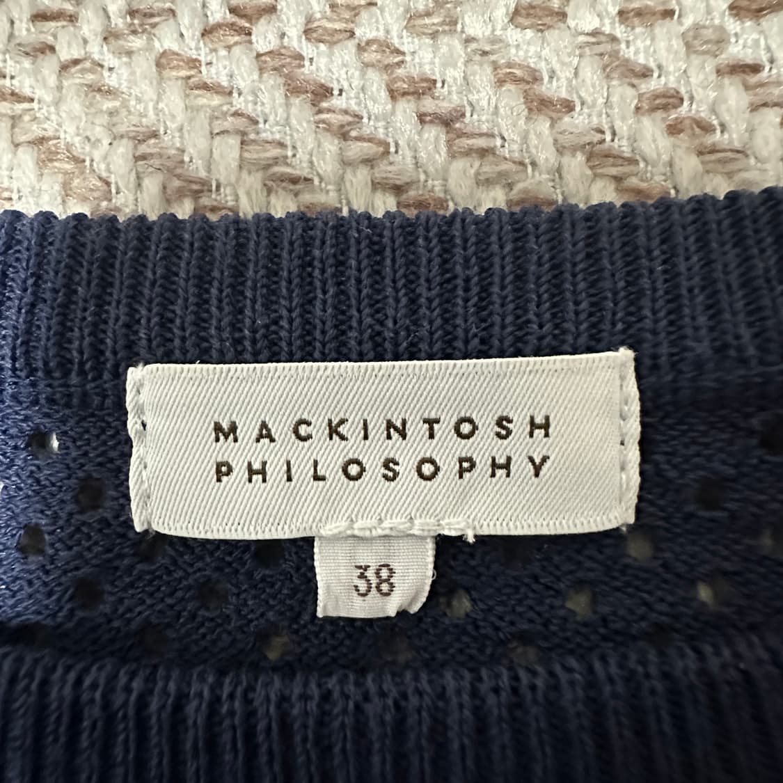 MACKINTOSH PHILOSOPHY knit sweater navy 상품이미지3