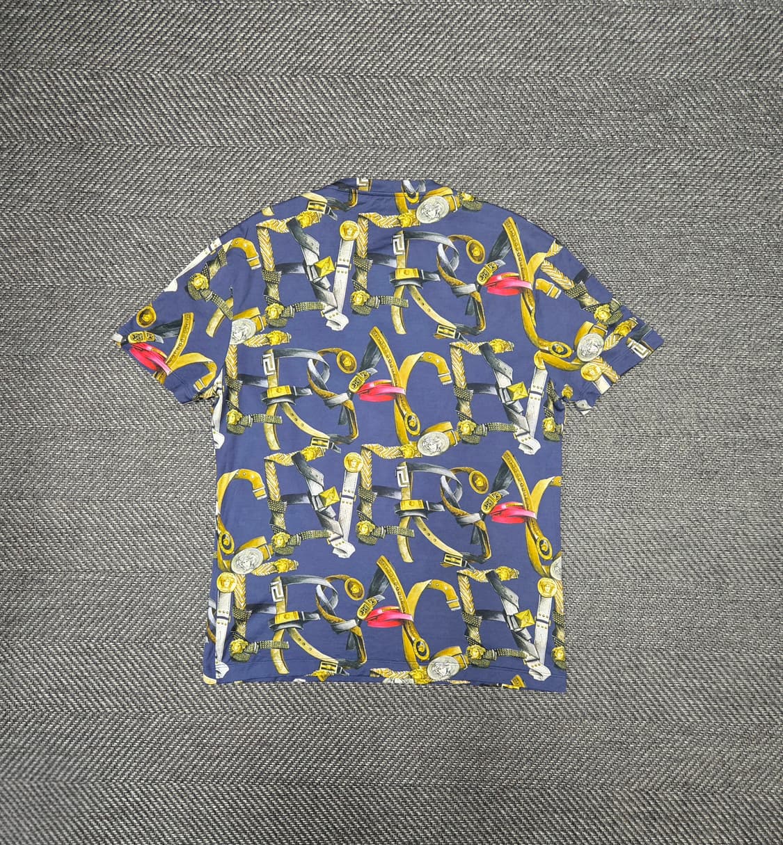 베르사체 벨트 프린팅 반팔 티셔츠 상품이미지2