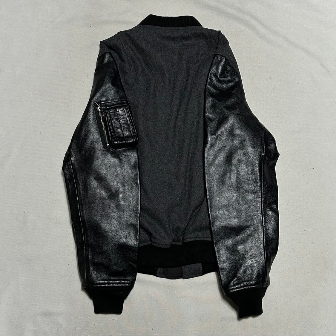 XL 알파인더스트리 Ma-1 레더 블루종 상품이미지3