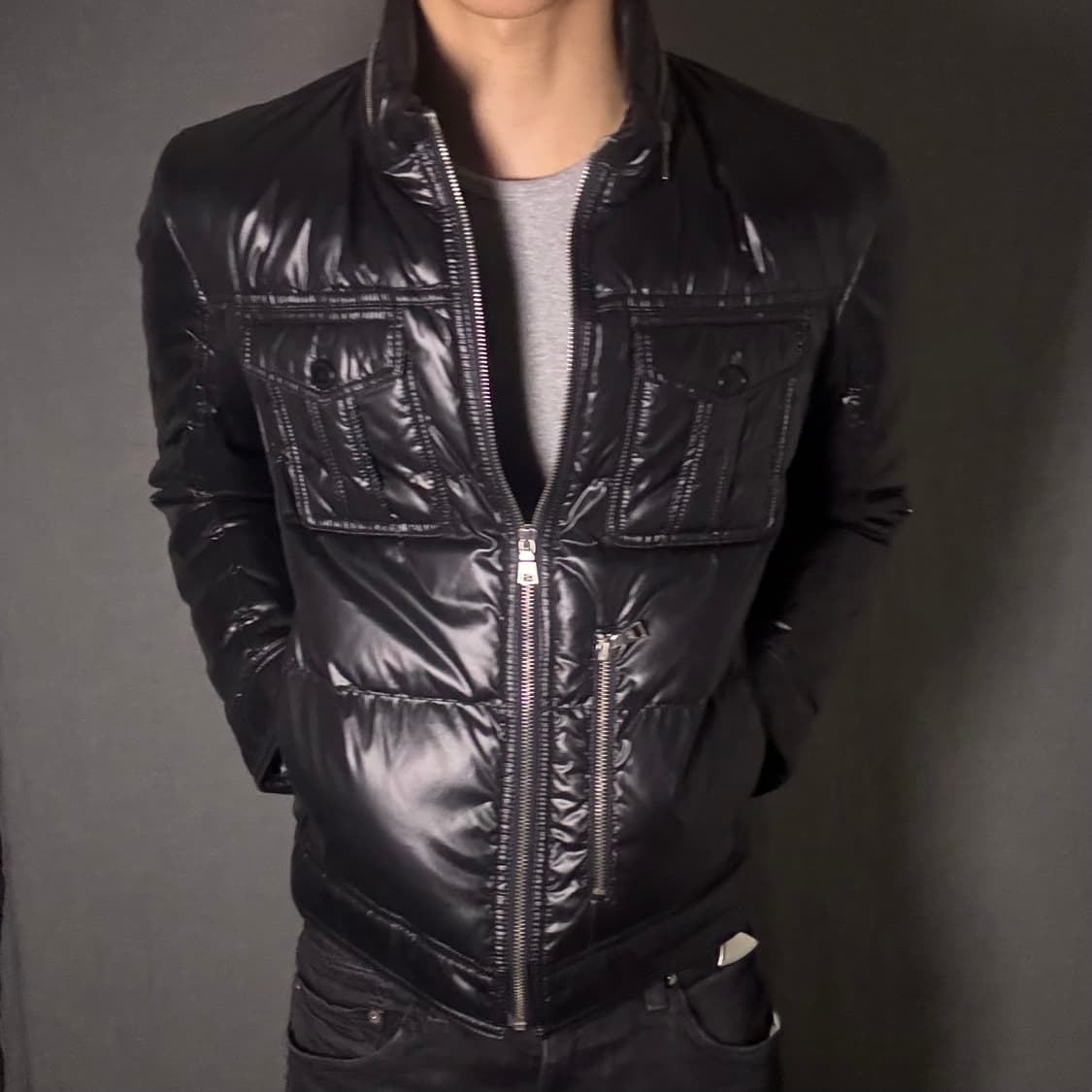 y2k 유광 패딩 자켓 상품이미지3