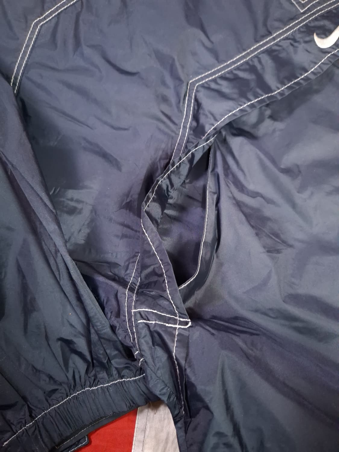 오리지날 90's 나이키 스우시 메탈릭 실버 아노락 상품이미지3