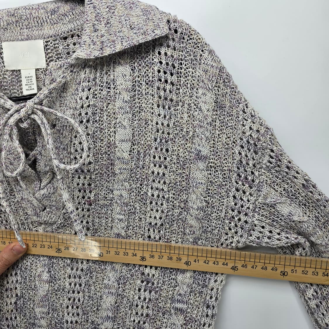 레이스업 크로셰 니트 스웨터 상품이미지8