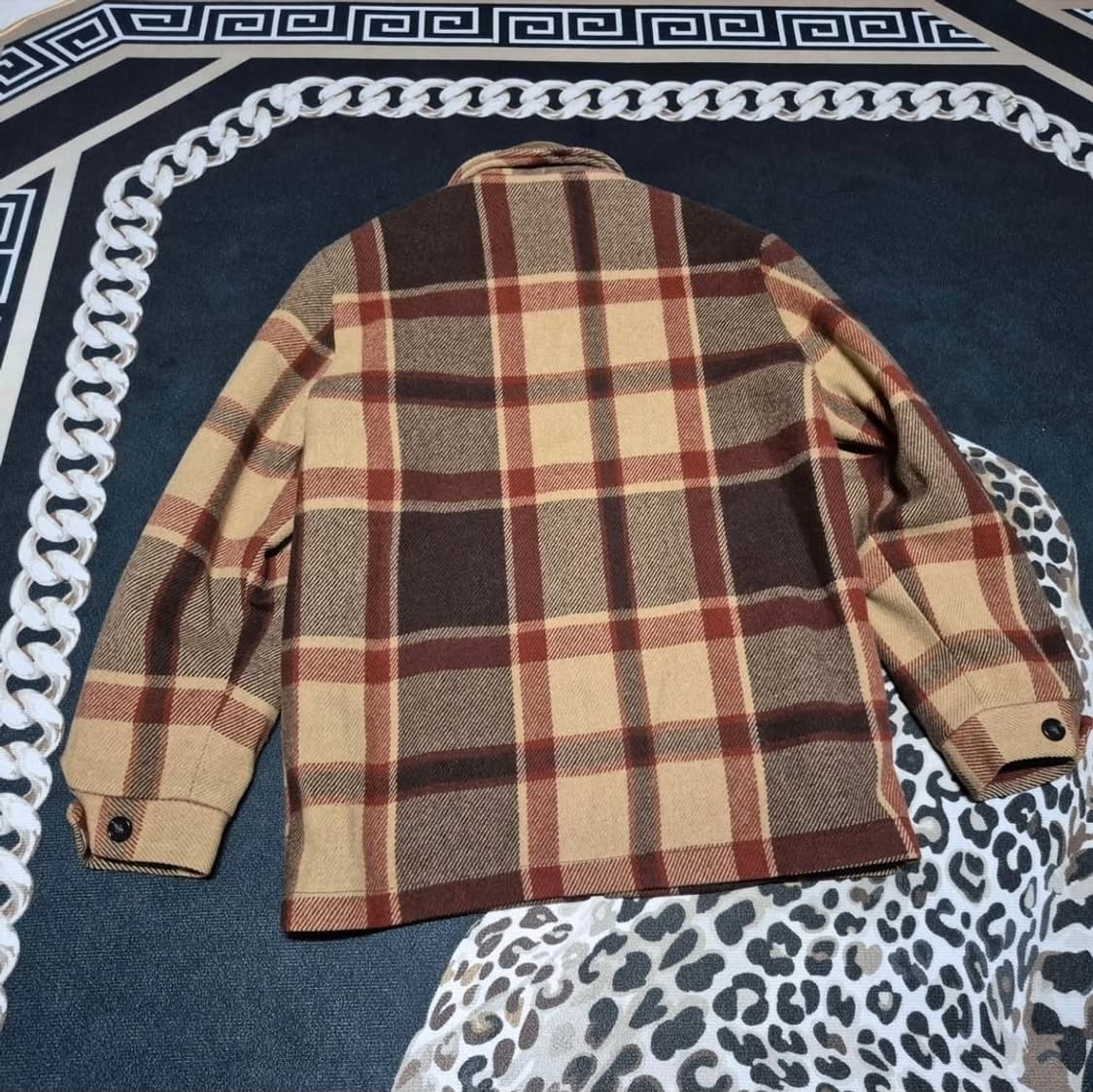 80's 울리치 헤비 울 셰르파 라인드 플레이드 자켓 상품이미지3