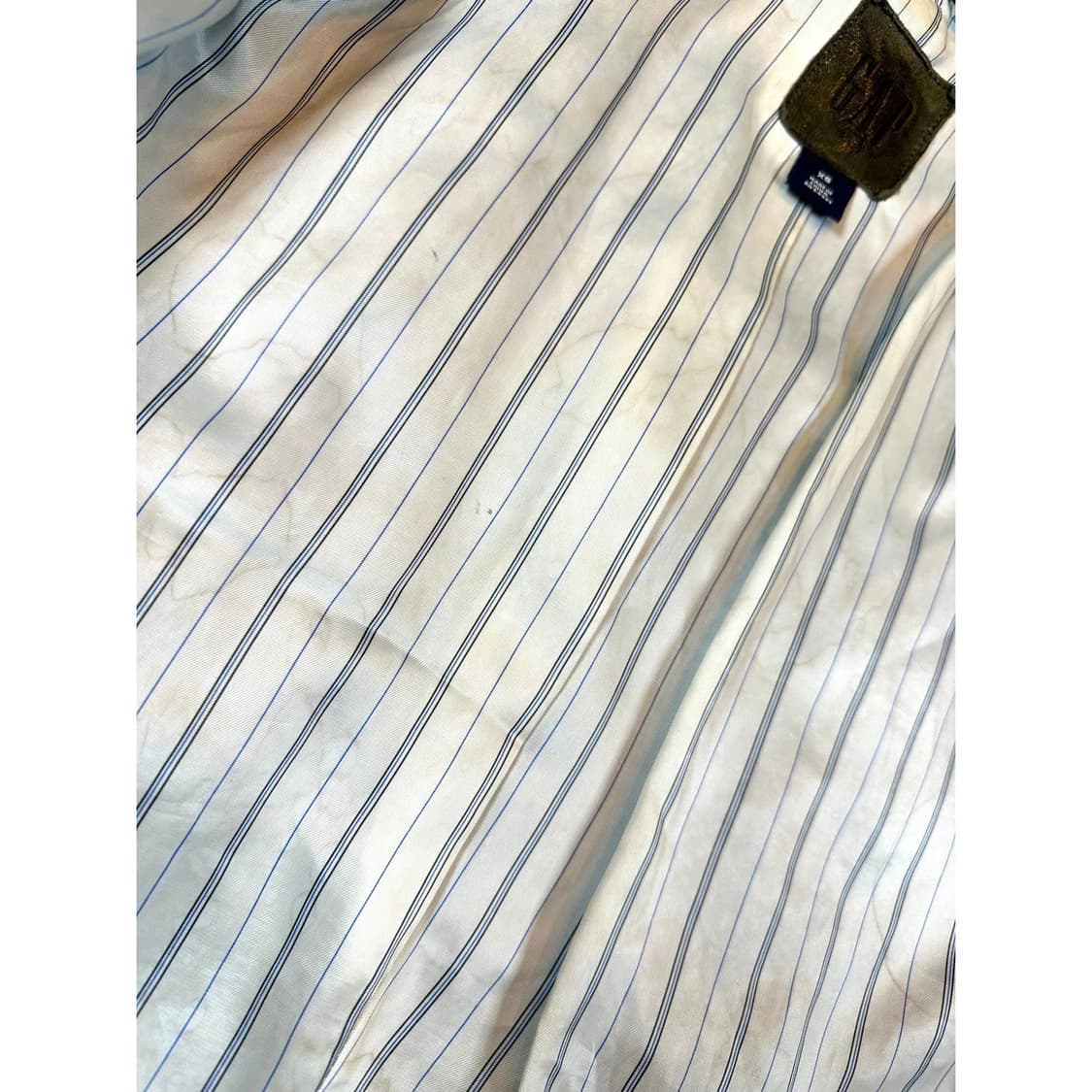 올드 갭 레더 피코트 올리브 상품이미지5