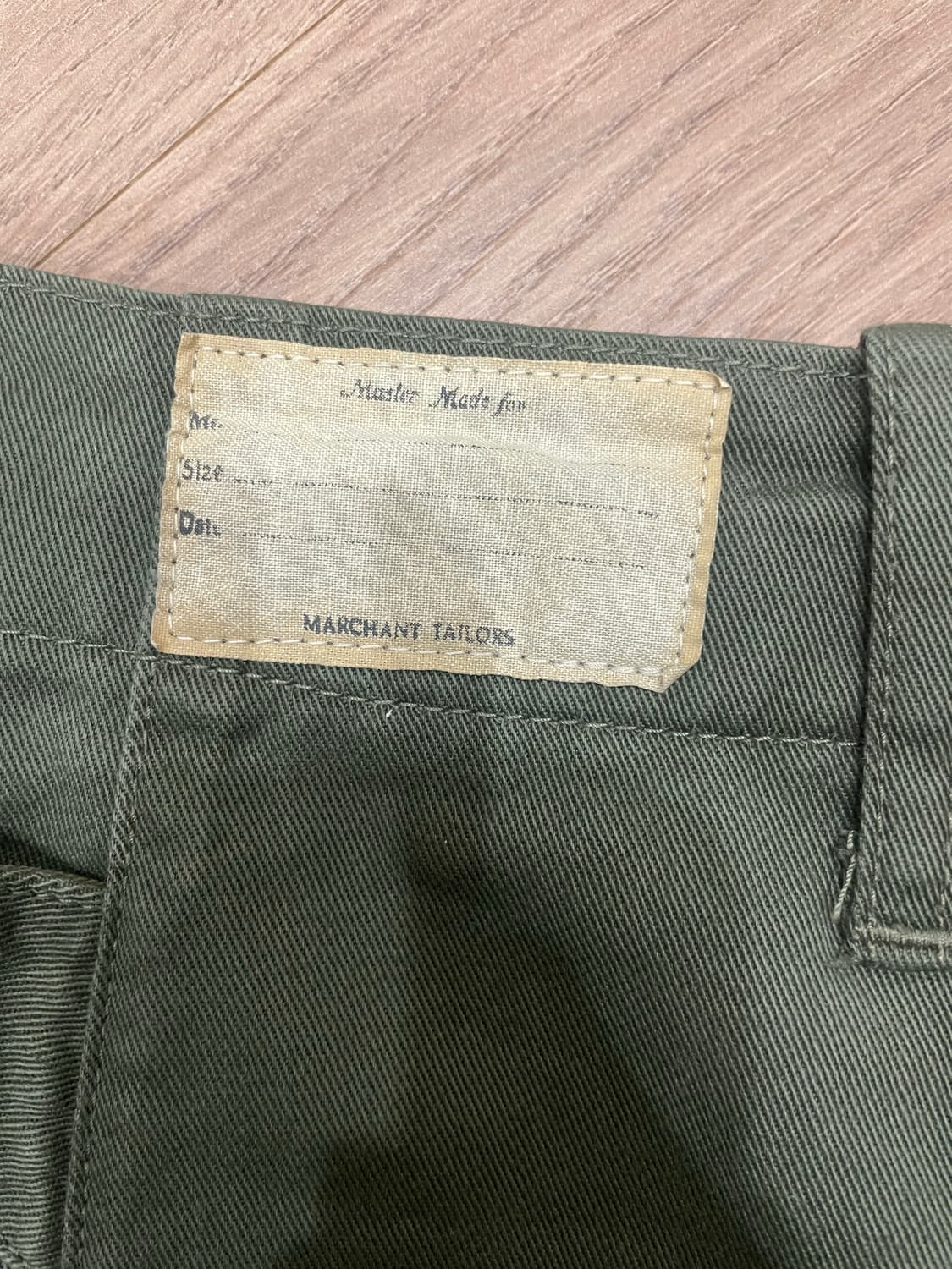 캐피탈 하이웨이스트 치노팬츠 카키 M사이즈(2사이즈) 상품이미지4