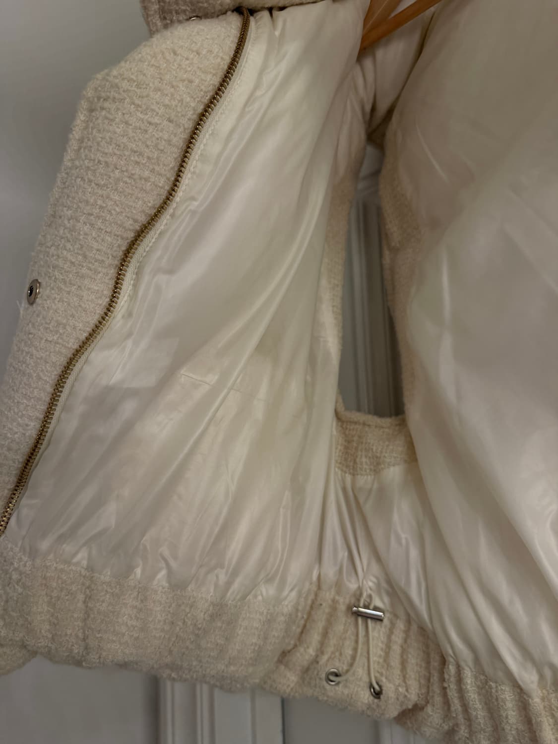 울 트위드 오리털 패딩 조끼 상품이미지6