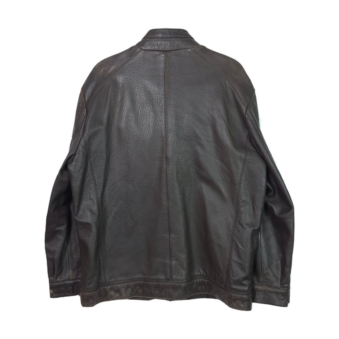 CASTING 딥브라운 텍스처 리얼 레더 집업 자켓 XL 상품이미지2