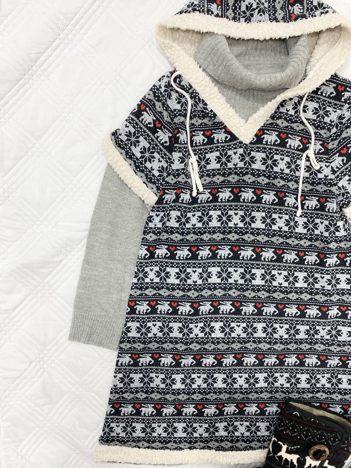 ꒰ঌ 눈꽃 노르딕 후드 니트 세트 ໒꒱ 상품이미지2