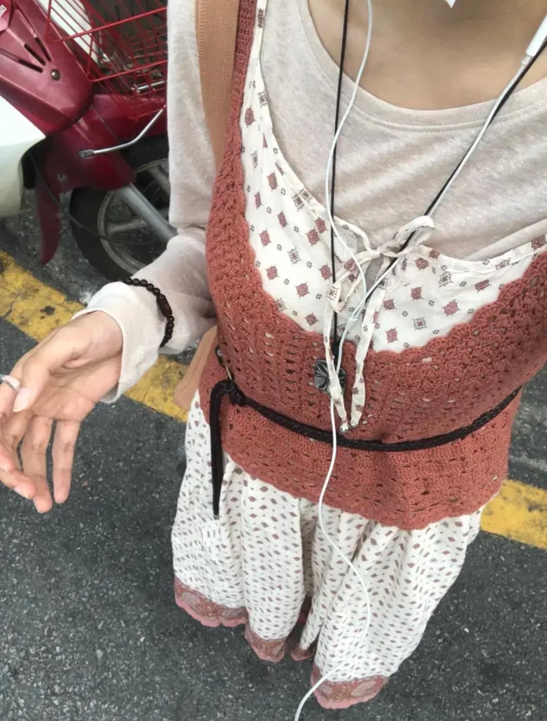 earthmusic&ecology 모리걸 히피 페이즐리 빈티지 롱원피스 상품이미지1