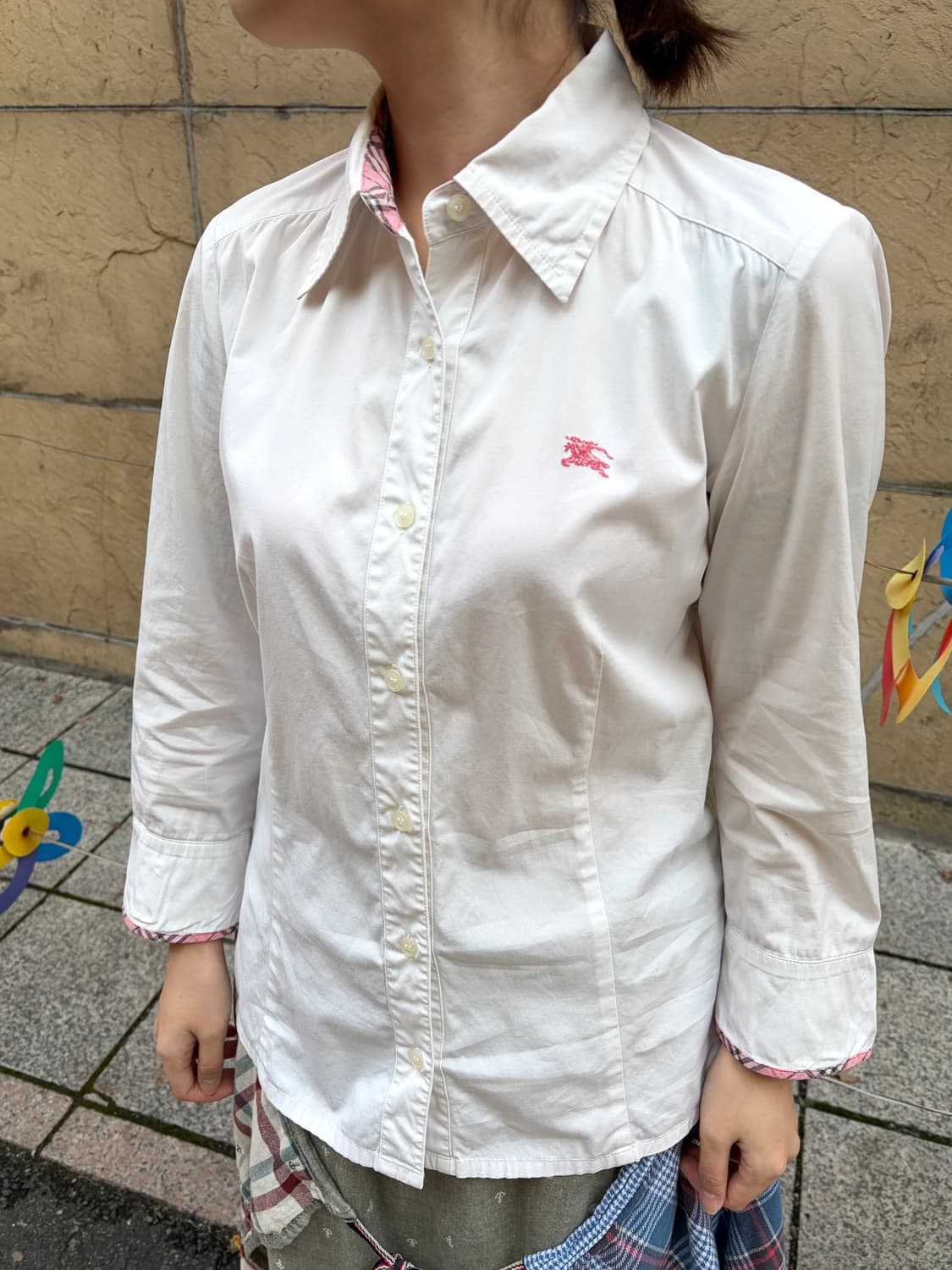 버버리 노바체크 핑크 셔츠 상품이미지2