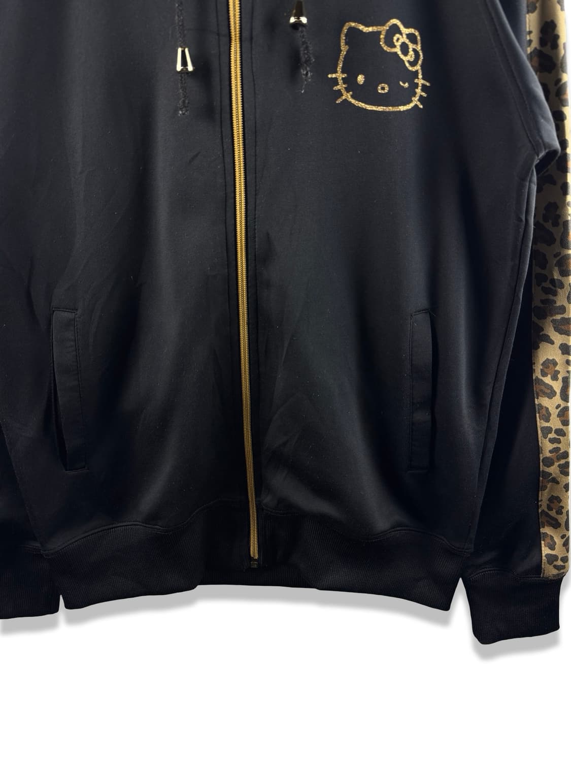 헬로키티 갸루 골드 레오파드 후드져지2194 상품이미지4