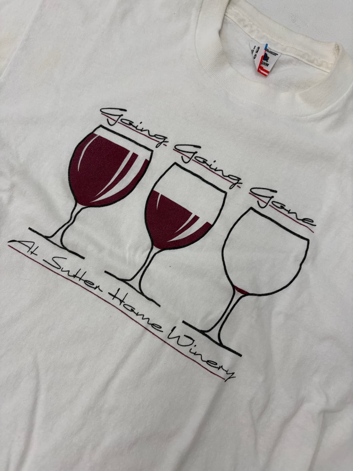 90s Wine Tee (white) 상품이미지5