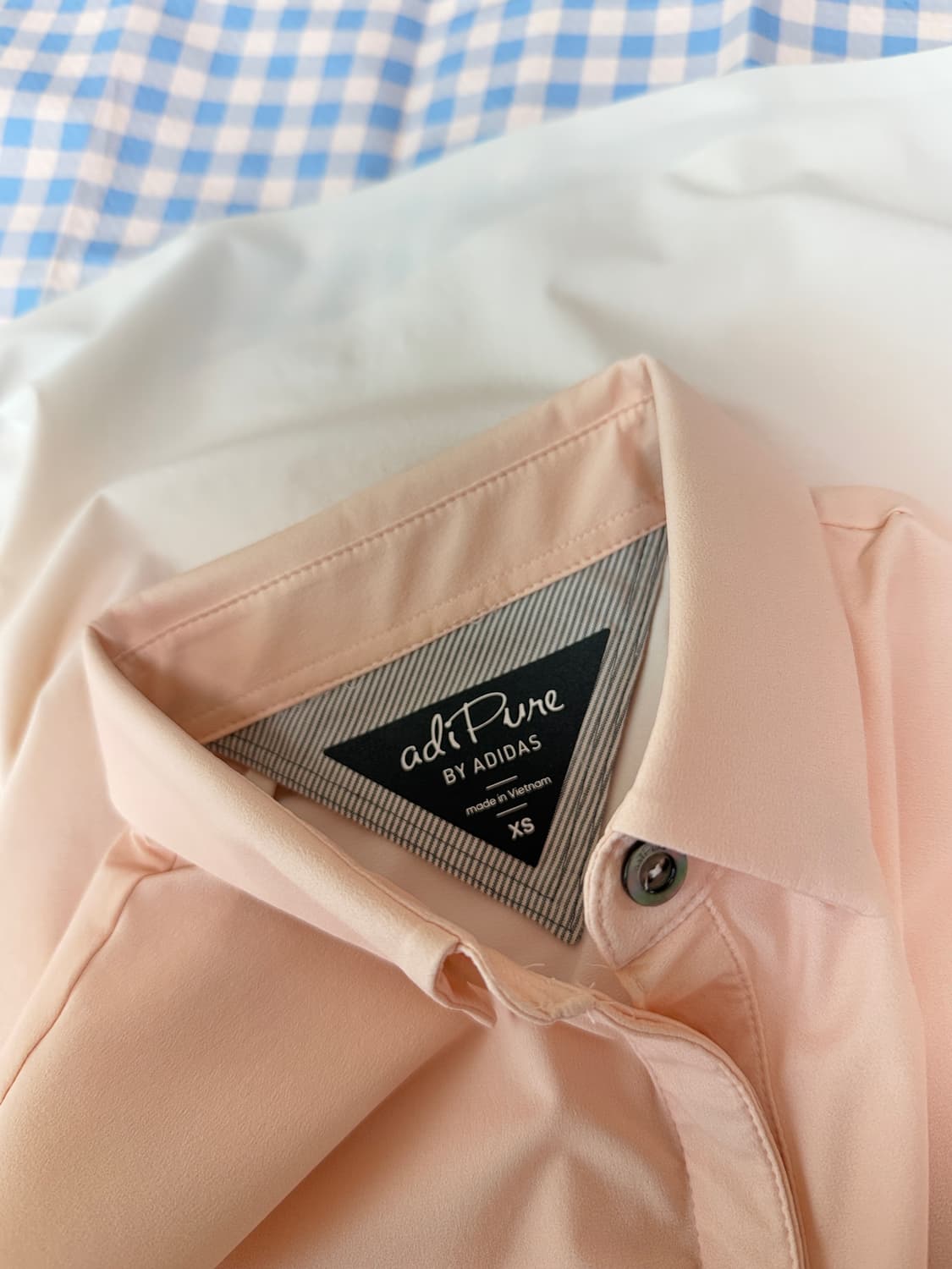 아디다스골프 아디퓨어 핑크색 민소매 나시 카라 티셔츠 XS 상품이미지4