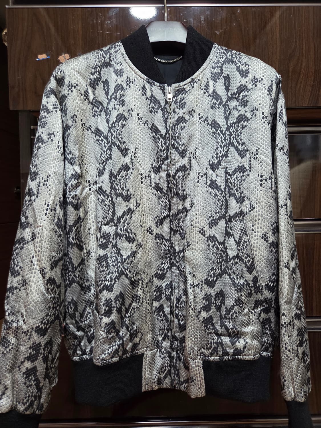 와코마리아 파이톤 새틴 스카 자켓 M 상품이미지1