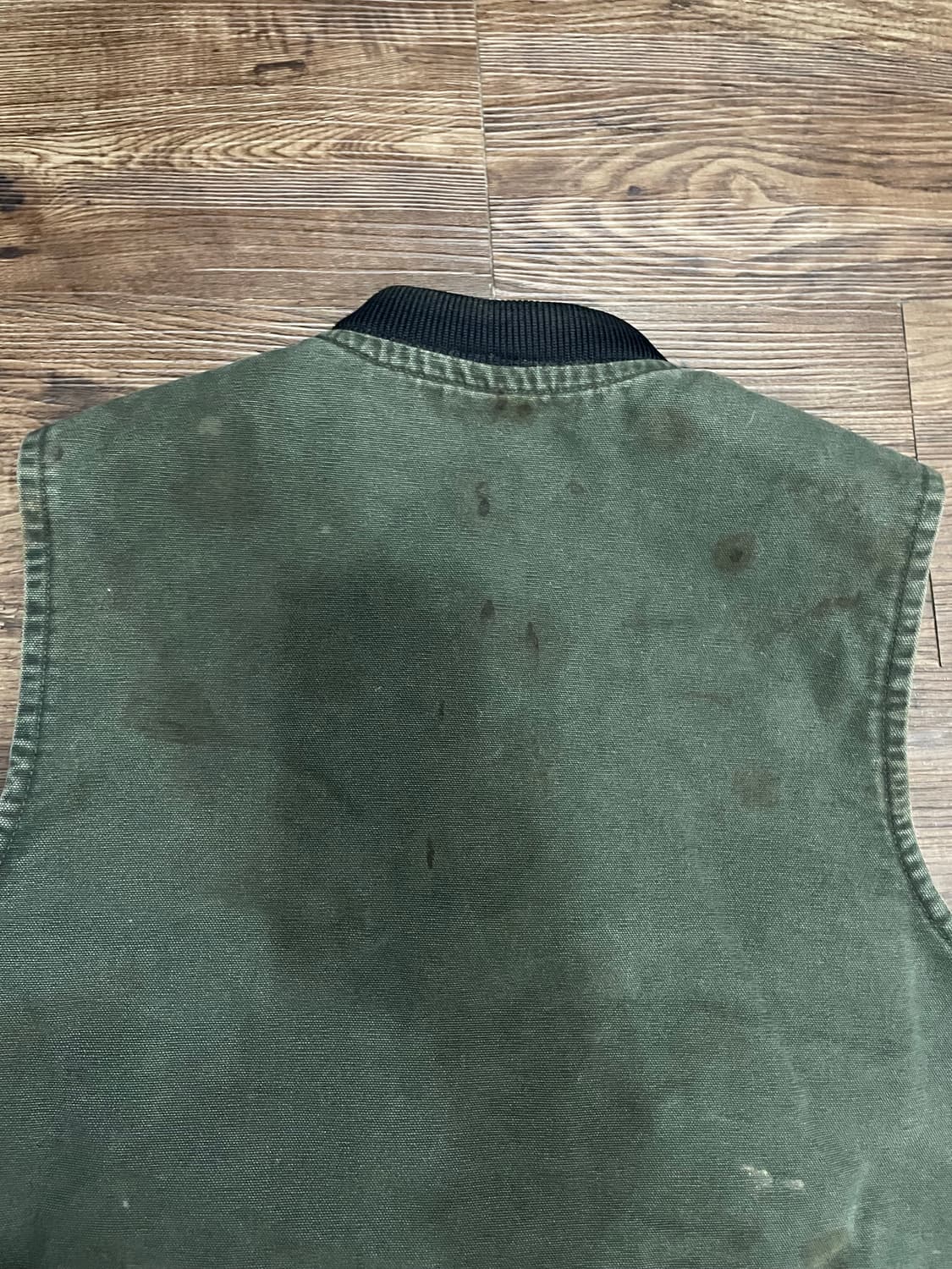 90s 칼하트 모스그린 V02 덕 캔버스 워크 베스트 상품이미지9