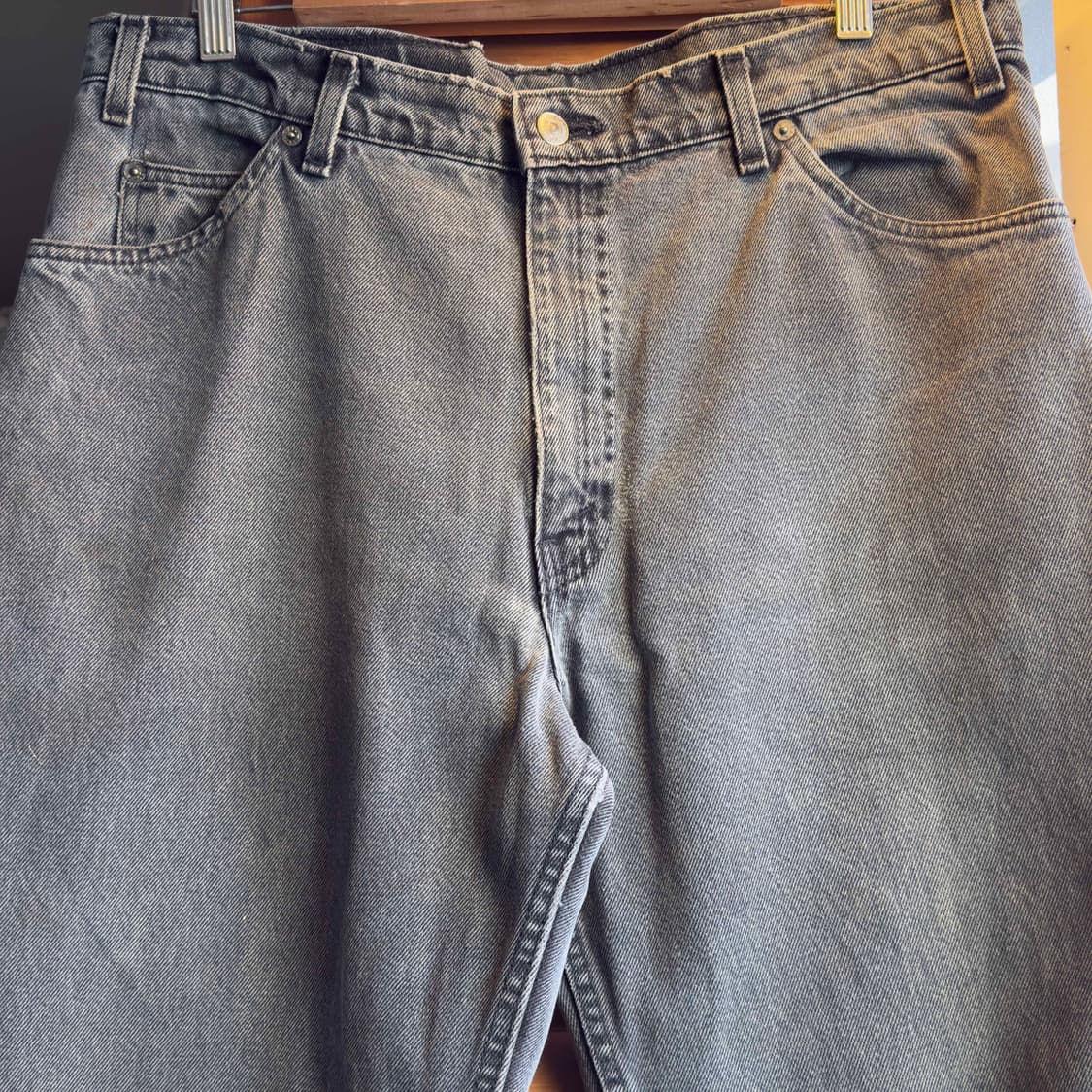 90s 리바이스 550 흑청 데님팬츠 W36 L32 상품이미지2