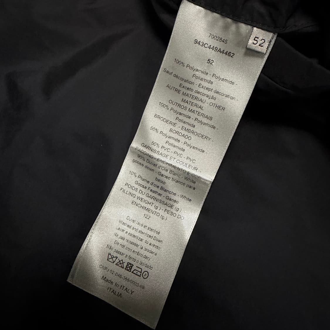 [블랙 52/새상품급] 디올 오블리크 패딩 블랙 풀구성 상품이미지5