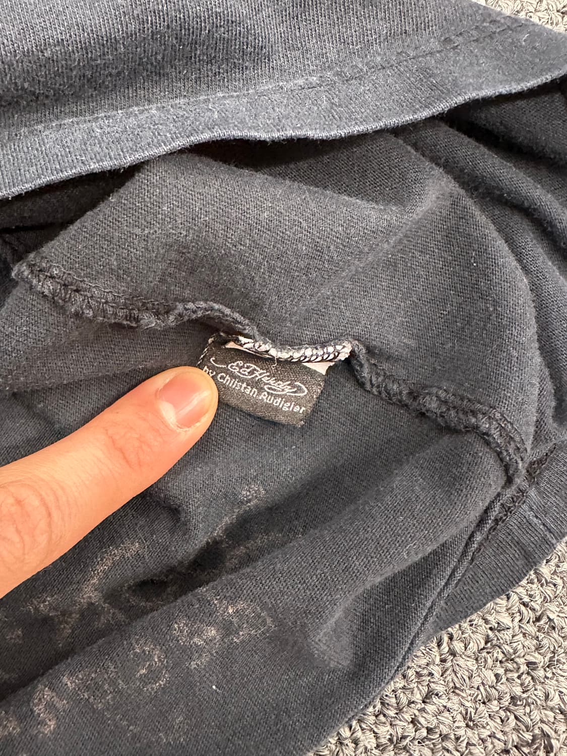 M)Ed Hardy 빈티지 스컬 큐빅 프린팅 반팔 상품이미지7