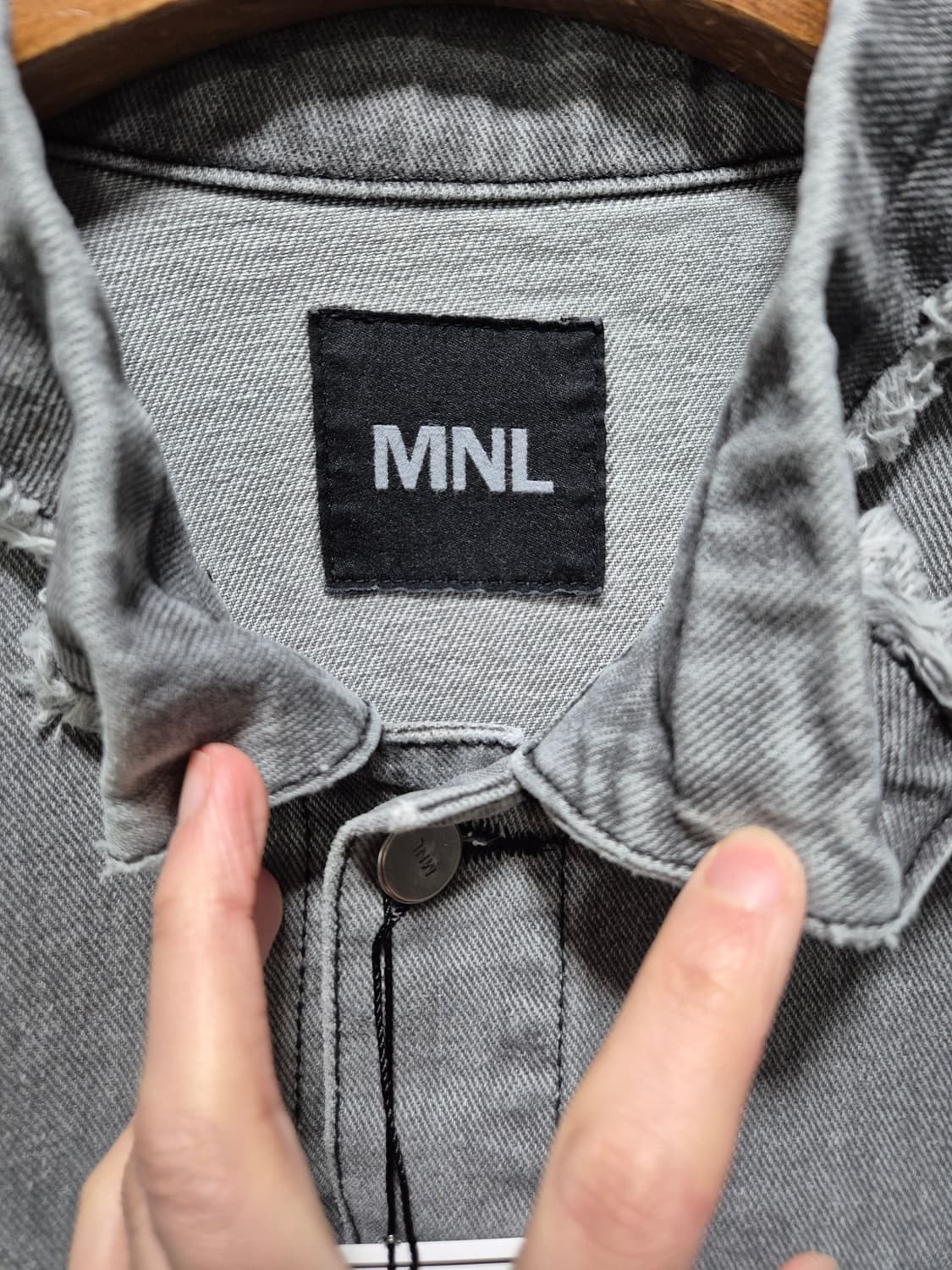 (세일)(새상품)MNL 데님 청자켓 회색 상품이미지2