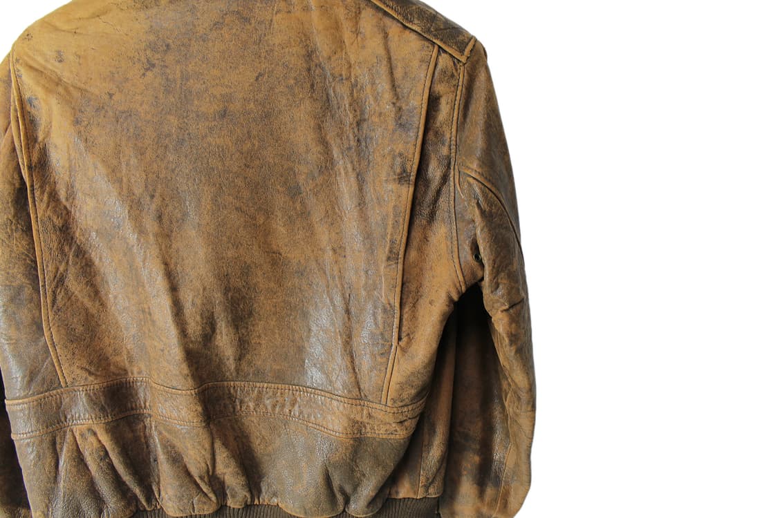 1990s USA 램스킨 레더 봄버 자켓 상품이미지8